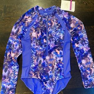 Girls Athleta One-Piece Long-Sleeve Swimsuit (Sz 14) XL NWT
